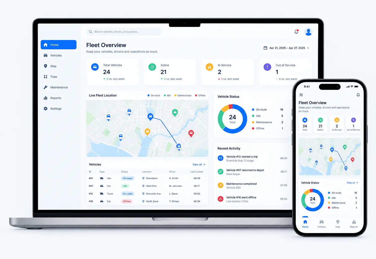 Seferix App web paneli ve mobil uygulama